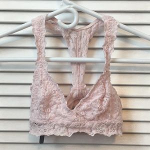 Pink lace bralette